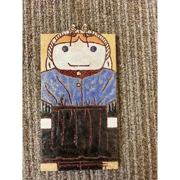 Rare VINTAGE TILE FROUWIEN VISSER HOLLAND TERSCHELLING NRM03A FR'89 9.5Lx5Wx.25" - Picture 1 of 8